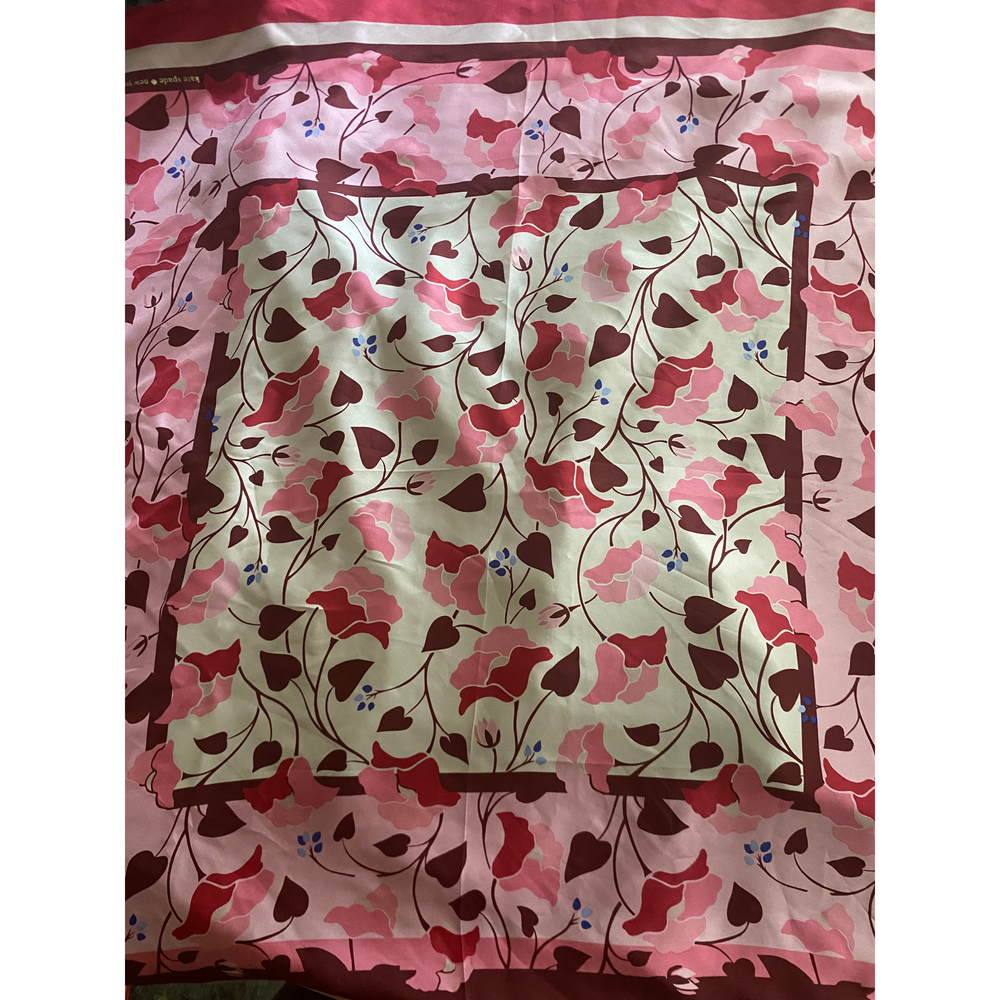 Kate Spade New York Floral Melody 100% Silk Scarf in Pink